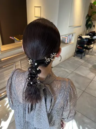 セミロング ヘアアレンジ 川越 輝梨奈のヘアスタイル