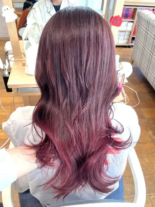 ロング カラー 辻しおり/似合わせ カット/暖色カラー栄のヘアスタイル