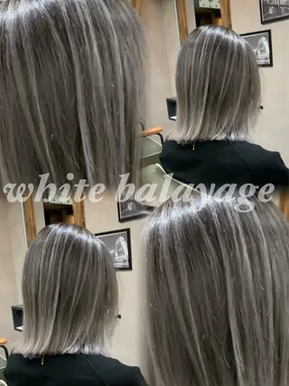 ミディアム カラー ヘアアレンジ グランルッソ所属・岡山× バレイヤージュカラーのヘアスタイル