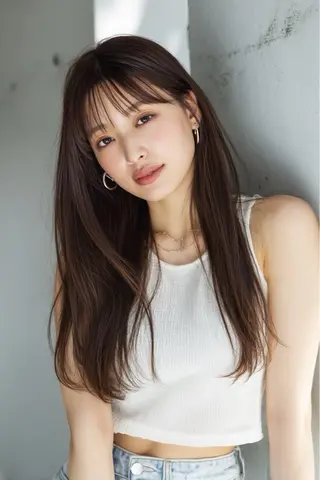 ロング カラー Ɛ>暗髪➕ピンク/ hiroki︎<3のヘアスタイル