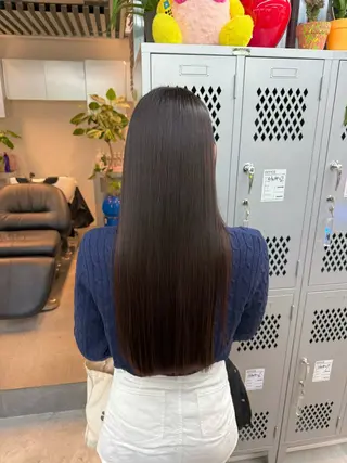 ロング 乾かすだけでサラ艶に /髪質改善西村涼太のヘアスタイル