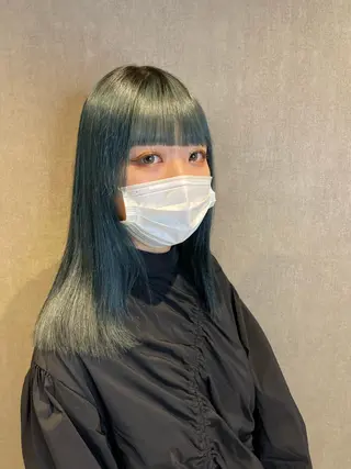 セミロング カラー 透明感カラー/艶髪/ エクステ/HIROのヘアスタイル