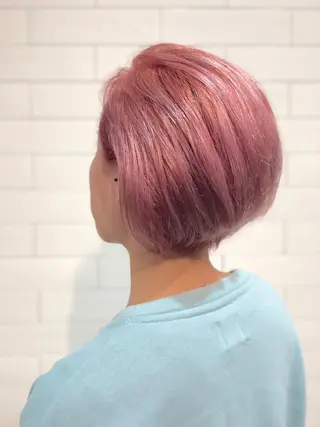 ショート カラー 🤍髪質改善➕透明感 カラー🤍川上葵のヘアスタイル