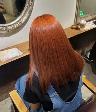 ロング 7Velvet所属・あゆみ︎︎✮／ 暖色カラーのヘアスタイル
