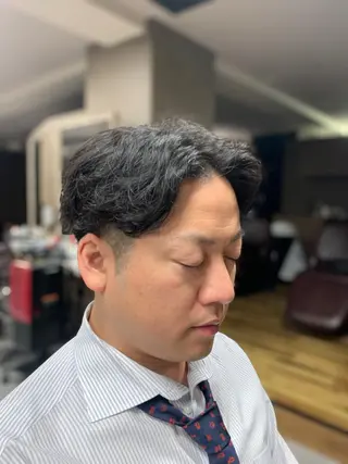 メンズ バーバーショップ涼桜新町店所属・田中大 パーマ/メンズカットのヘアスタイル