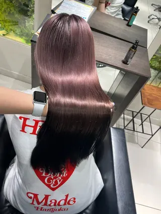 ロング カラー 髪質改善/透明感カラ ー/レイヤー/あやはのヘアスタイル