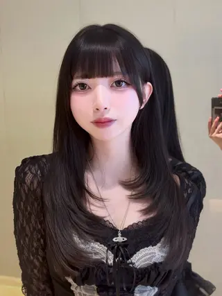 セミロング 熊本1🏅圧倒的 可愛さレイヤーカットのヘアスタイル