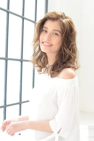 セミロング カラー パーマ designer ITOのヘアスタイル