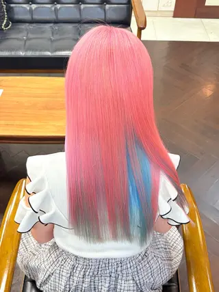 ロング カラー 細田 舞乃のヘアスタイル