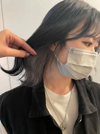 ミディアム カラー 京都美容師 塩のヘアスタイル