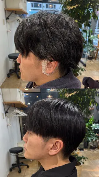 ショート パーマ メンズ カネコ ナナミのヘアスタイル