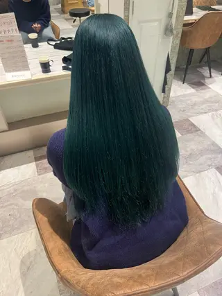 ロング 服部大地/ブリーチ 無しWカラー髪質改善のヘアスタイル