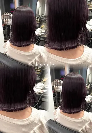 ミディアム Yuuka /寒色カラーのヘアスタイル