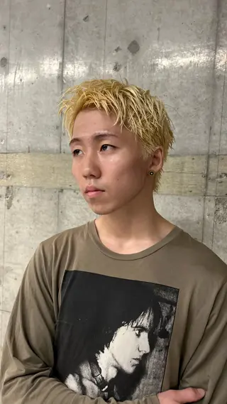 ショート パーマ/メンズ/ 鮫島竜海のヘアスタイル