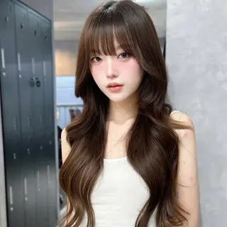 セミロング カラー 🪡プルエクステ🪡 カラエク評価◎ユウゴのヘアスタイル