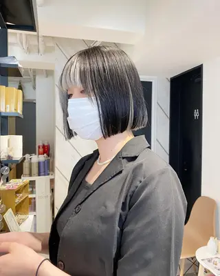 ミディアム デザイン🥇複雑履歴 ハイトーン特化のヘアスタイル