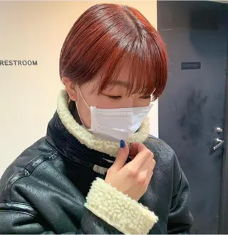 ショート 暖色/まろベージュ/ シカタユウカのヘアスタイル