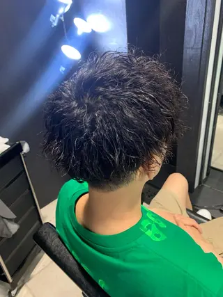 ミディアム メンズ メンズパーマ/難波/ 心斎橋　室園亮佑のヘアスタイル