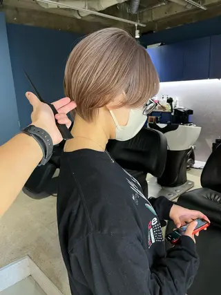 ショート カラー ハイトーン/メンズ/ ボブ RINのヘアスタイル