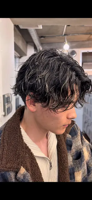 パーマ メンズ テテ風パーマ/ シャドウパーマ/廣田のヘアスタイル