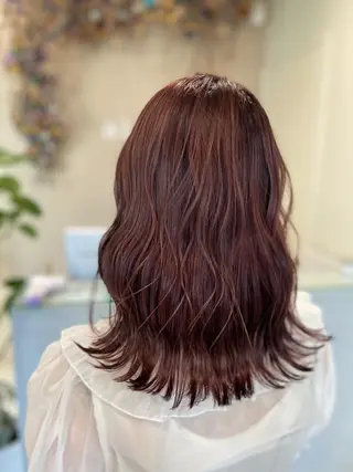 ミディアム カラー ボブ/インナーカラー /眉毛/Miyuのヘアスタイル