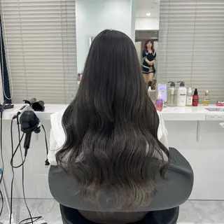 ミディアム カラー 艶髪グレージュ特化/ CHIKARAのヘアスタイル