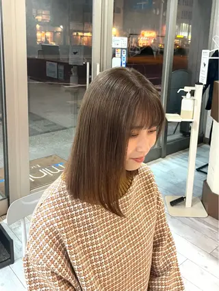 ミディアム カラー 村田梨乃/ minim hairのヘアスタイル