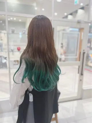 ロング カラー ヘアアレンジ 裾カラー/Aya🥀のヘアスタイル