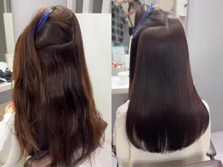 セミロング 髪質改善×縮毛矯正 Core 片山健太のヘアスタイル