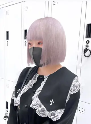 ロング カラー パーマ ヘアアレンジ メンズ キッズ ネイル マツエク・マツパ アイブロウ ハイトーン/ピンク 💗モモ໒꒱のヘアスタイル