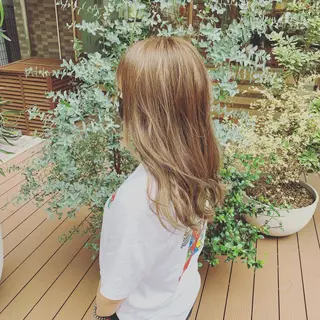 セミロング カラー 縮毛矯正 髪質改善 鈴木のヘアスタイル