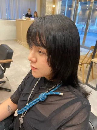 ミディアム カラー 艶カラー/縮毛矯正 /髪質改善/はるたのヘアスタイル