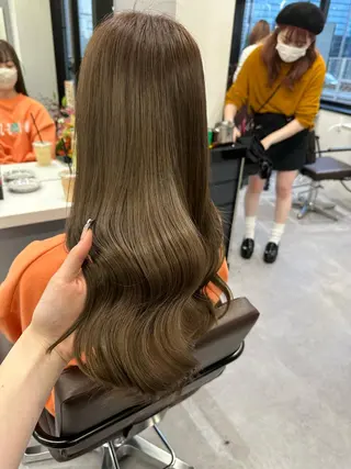 カラー 韓国風✨髪質改善✨ 縮毛矯正✨松浦知奈美のヘアスタイル