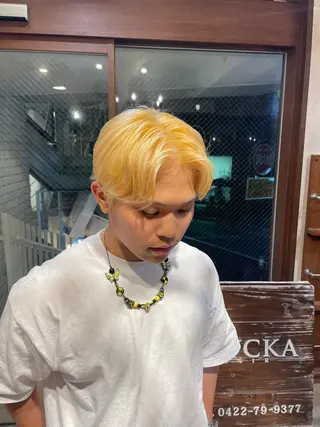 ショート カラー メンズ 🌱ぱっつとボブカ ット🌱/Ryotaのヘアスタイル