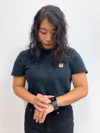 ロング パーマ 似合わせカット ケアパーマ喜来雅由のヘアスタイル