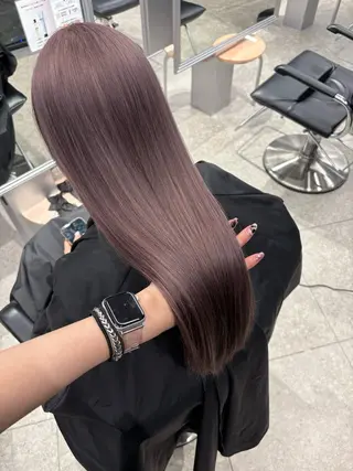 ロング カラー pele 梅田所属・PELEハイトーン shinobuのヘアスタイル
