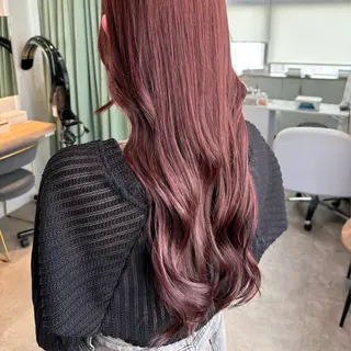 ロング カラー りあの🎀 /暖色カラー🍒のヘアスタイル
