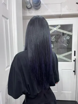 ロング カラー ♱地雷カラー♱ウルフ ♱ 藍衣 ♱のヘアスタイル