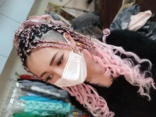 ヘアアレンジ セミロング scamp ★のヘアスタイル