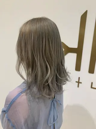 セミロング カラー 💎K-two名古屋 安田ちづる💎のヘアスタイル