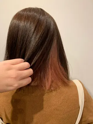 ミディアム カラー 多田 彩香のヘアスタイル