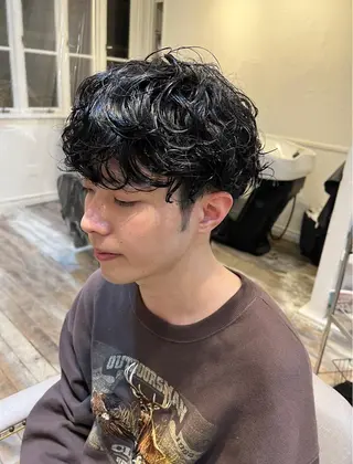 ショート パーマ メンズ hair & fashion shiomi H 【ヘアー アンド ファッション シオミエイチ】所属・堀尾 愛莉のヘアスタイル
