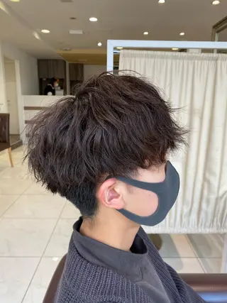 パーマ メンズ 佐々木 拓海のヘアスタイル