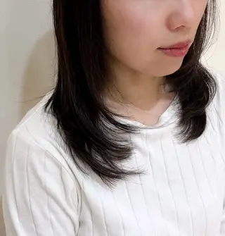 セミロング 石平 暖のヘアスタイル