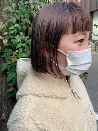 ショート カラー パーマ/ボブ/ レイヤー/豊浦翔太のヘアスタイル