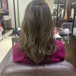 セミロング カラー AMI ウルフパーマ/メンズのヘアスタイル