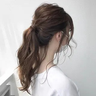 ロング ヘアアレンジ yuna/ボブカット /ハイトーンカラーのヘアスタイル