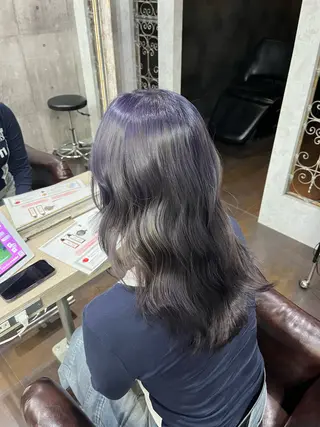 セミロング カラー 大内 瑠花のヘアスタイル