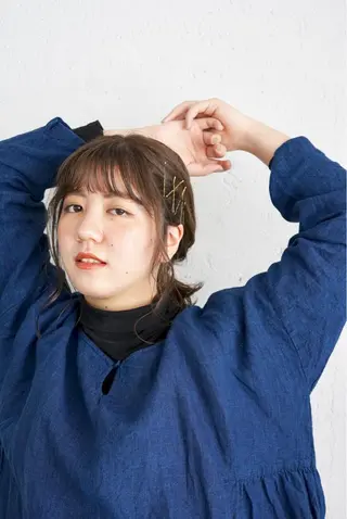 ミディアム カラー ヘアアレンジ 🫧透明感カラー/ ボブ/小笠原🪽のヘアスタイル