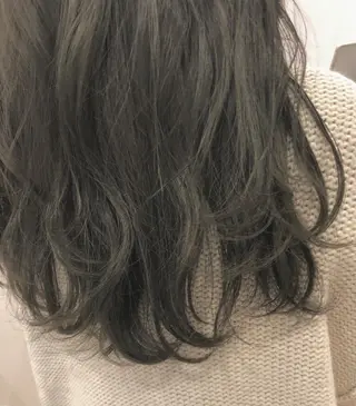 セミロング カラー パーマ ヘアアレンジ 【ツヤ髪美容師】 ツダケイスケのヘアスタイル
